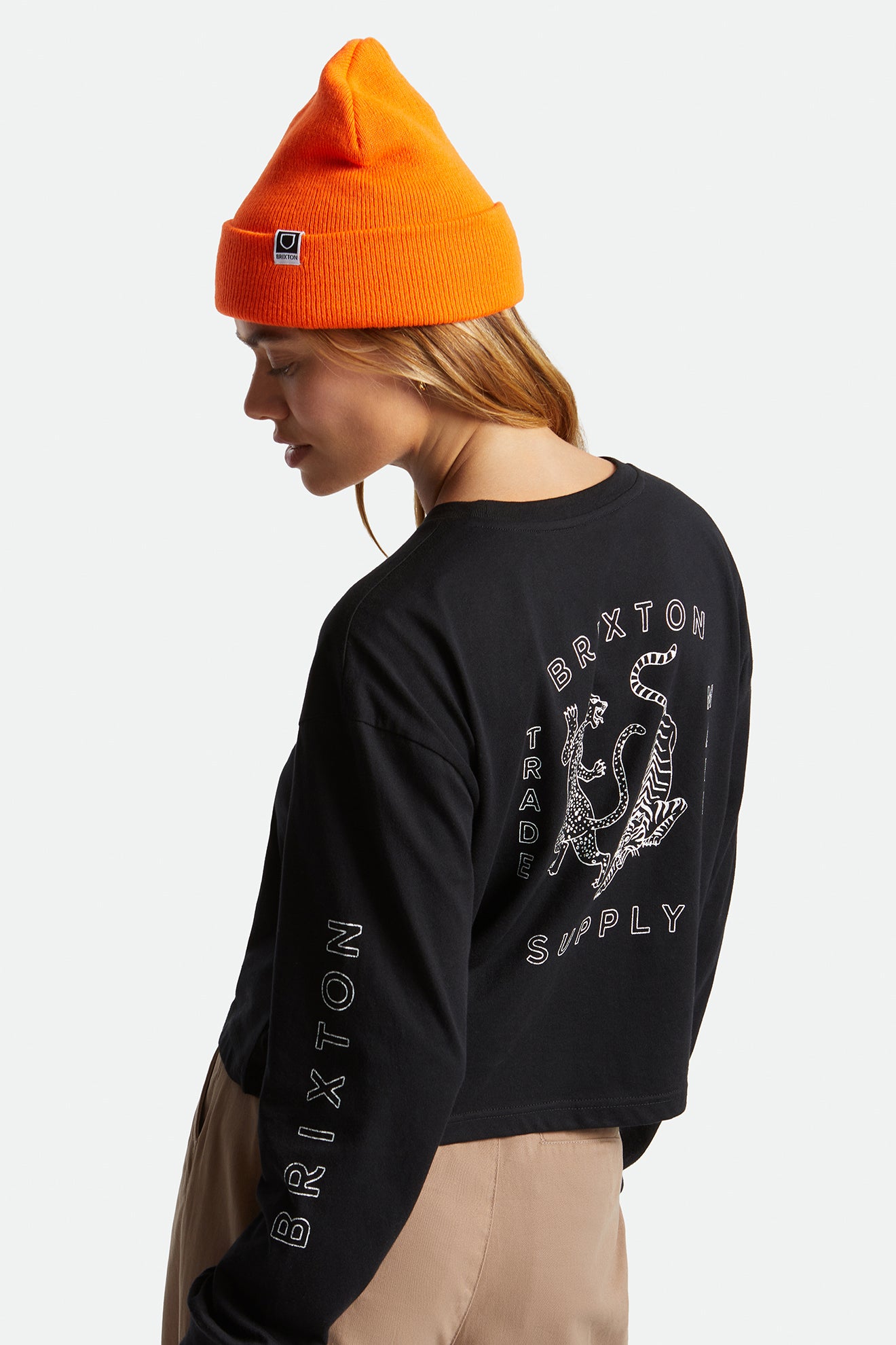 Orange Brixton Harbor Beta Watch Cap Women's Beanie | 532894SVG