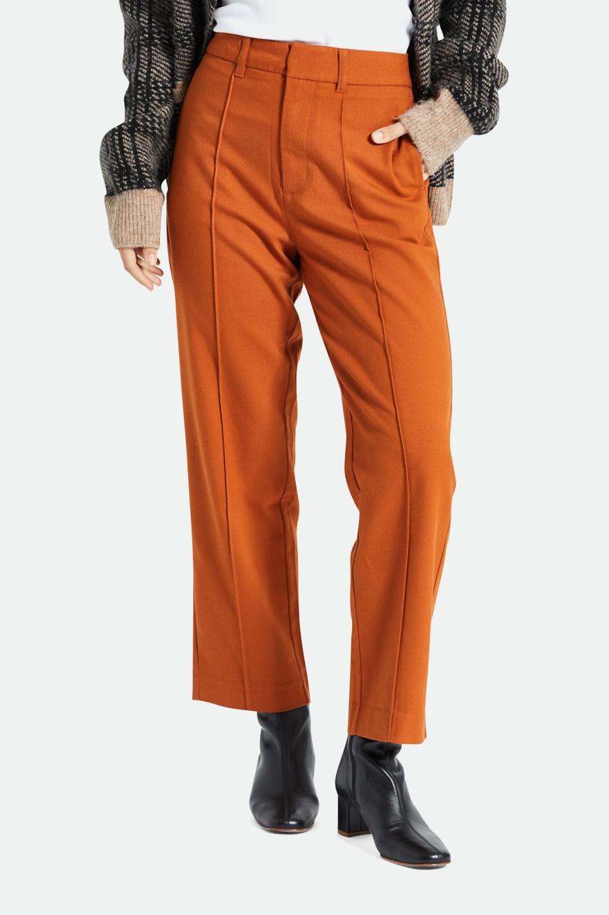 Orange Brixton Retro Trouser Women's Bottoms | 396207HOF