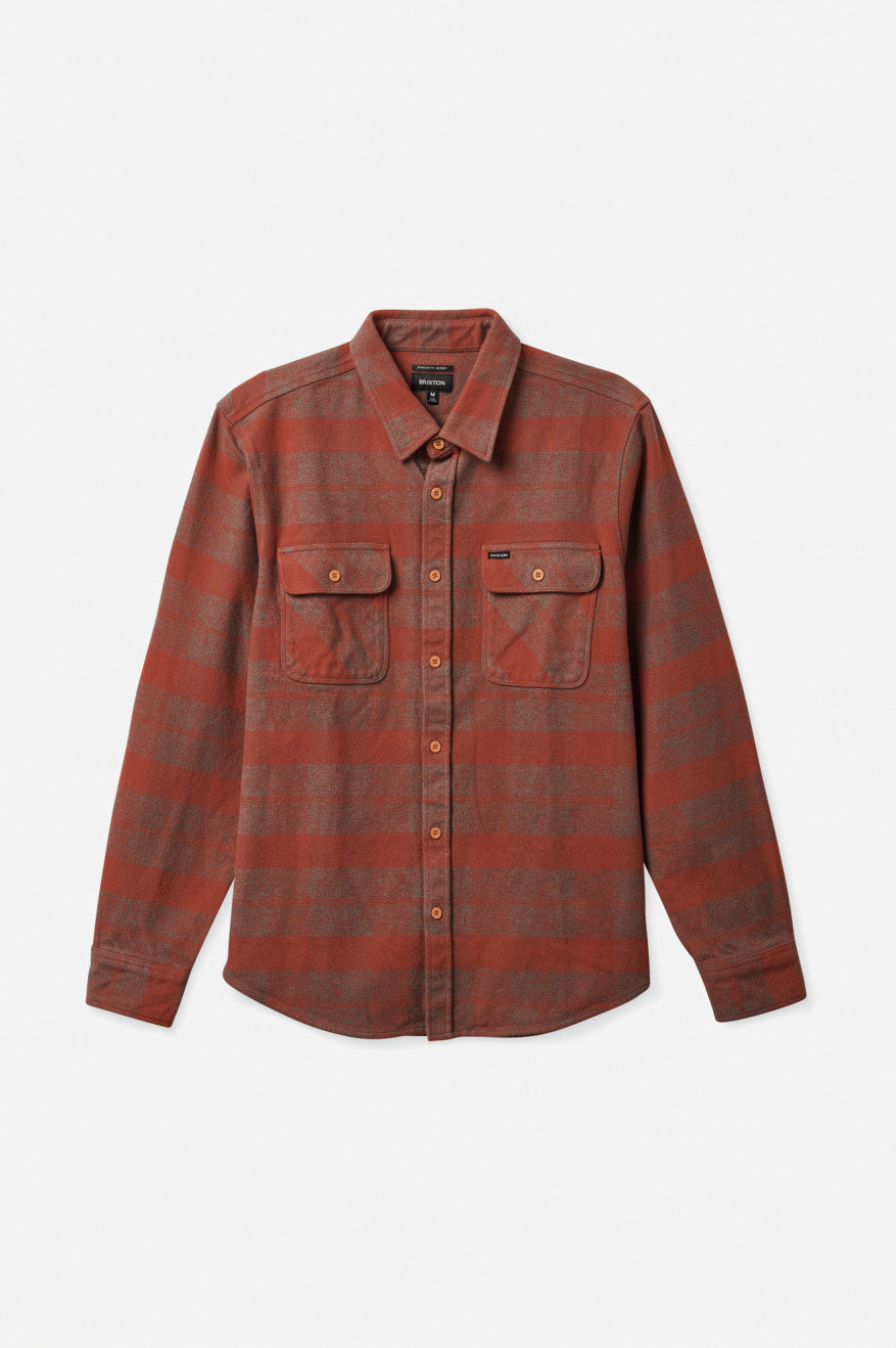 Red Brixton Bowery Heavy Weight L/S Men's Wovens | 542790WDX