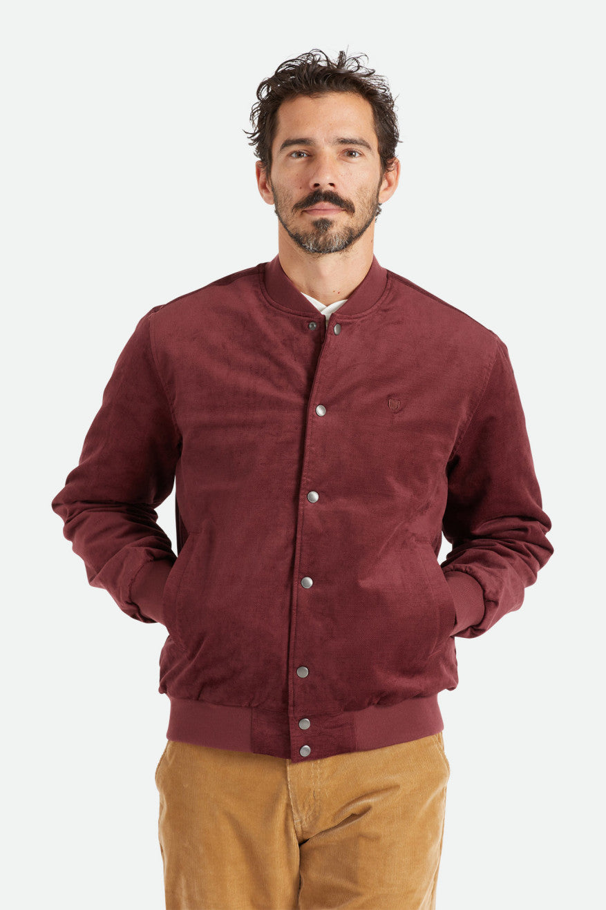 Red Brixton Dillinger Bomber Men's Jackets | 053287UOP