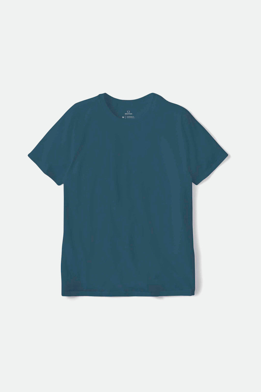 Turquoise Brixton Basic S/S Tailored Men's Tops | 670893EXU