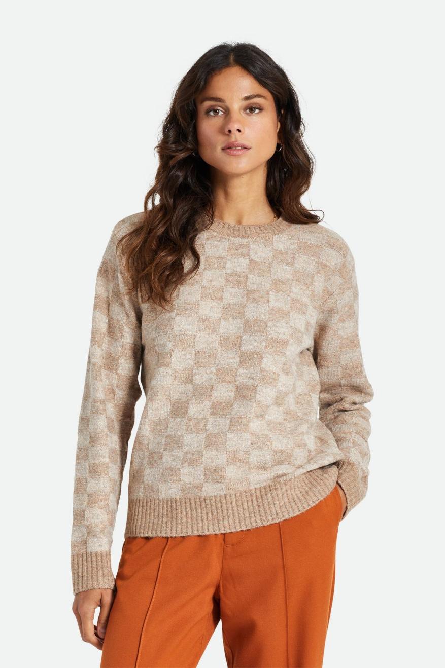 White Brixton Carmen Sweater Women's Tops | 839765HXA