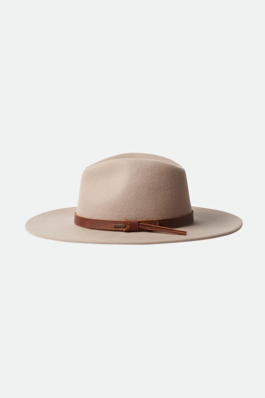 White Brixton Field Proper Men's Hats | 946517GOT