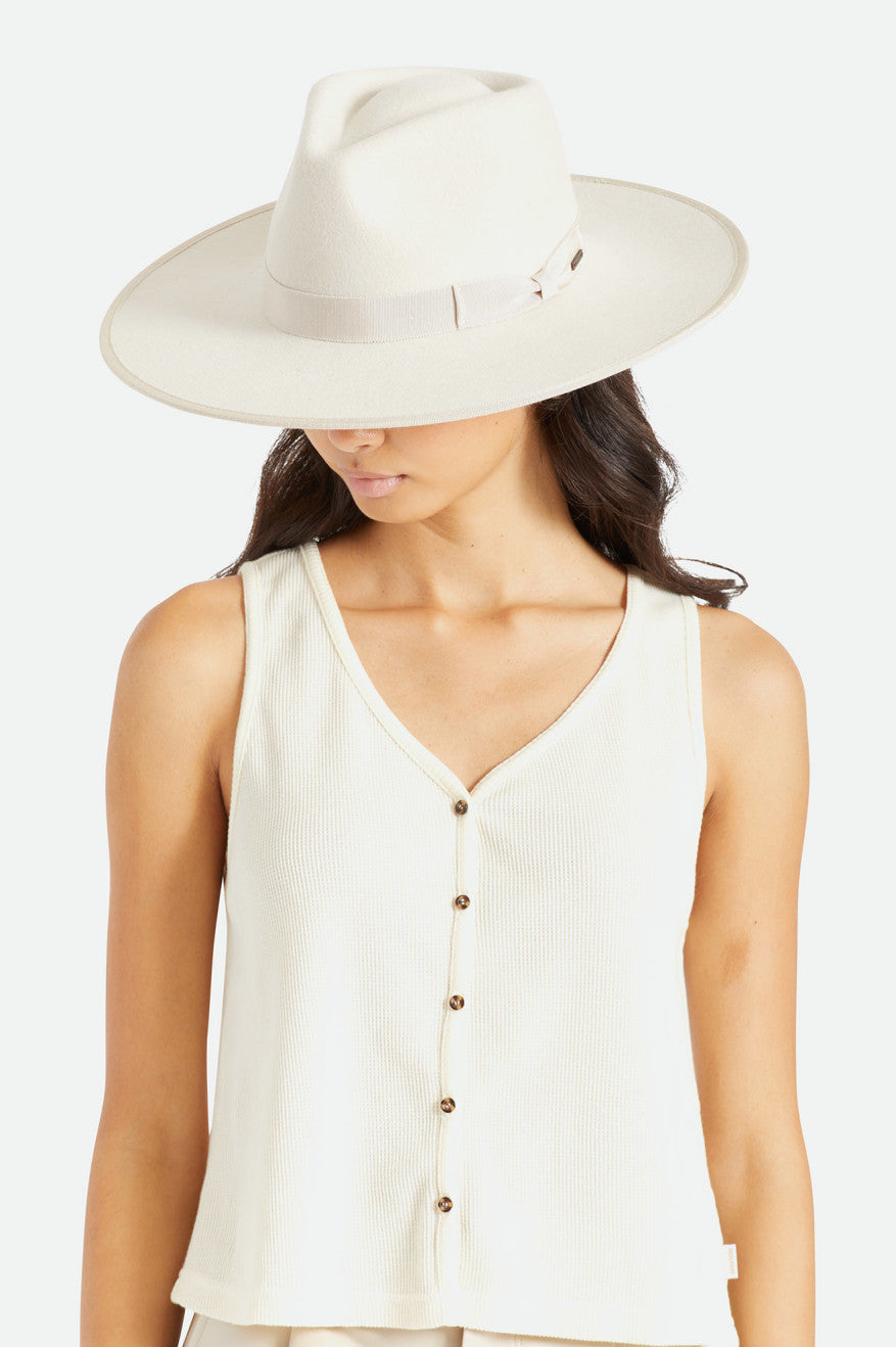 White Brixton Jo Rancher Hat Women's Hats | 517283GWB