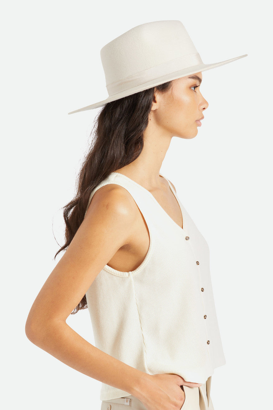 White Brixton Jo Rancher Hat Women's Hats | 517283GWB