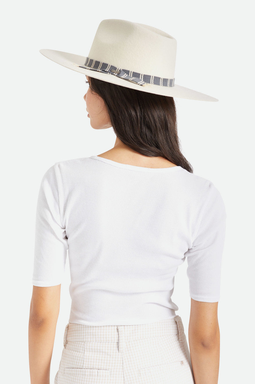 White Brixton Leigh Felt Fedora Women's Fedoras | 650473VRU