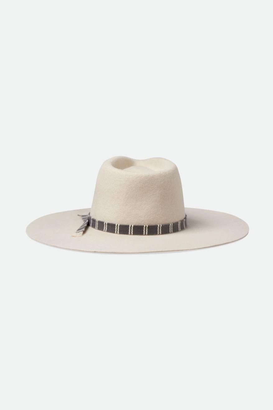 White Brixton Leigh Felt Fedora Women's Fedoras | 650473VRU