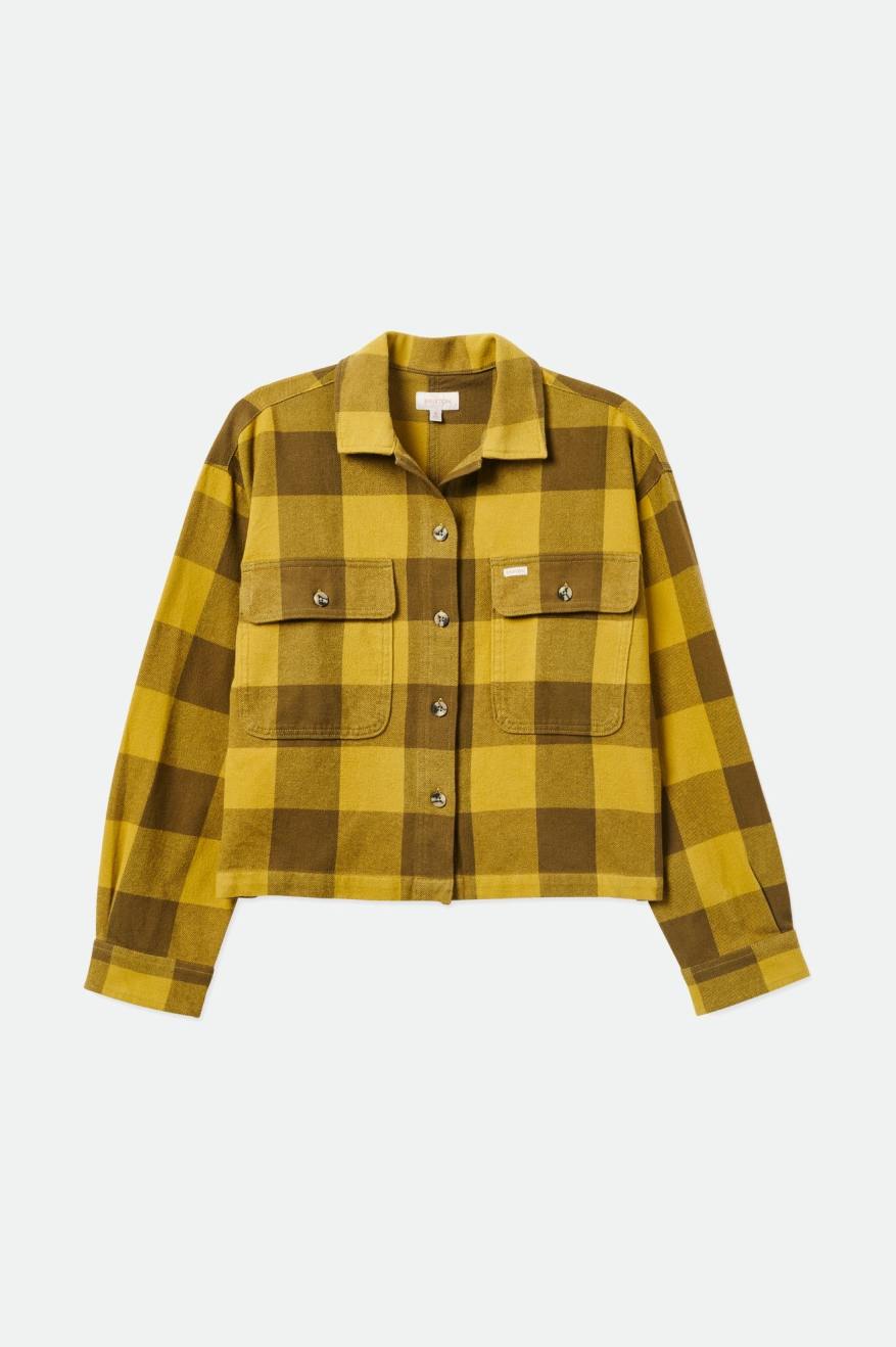 Yellow Brixton Bowery L/S Women's Flannels | 631259QNR